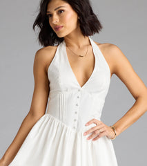 Sweet Silhouette Drop Waist Skater Dress