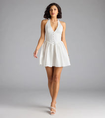 Sweet Silhouette Drop Waist Skater Dress