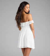 Sweet And Sultry Corset Lace Skater Dress