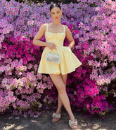 Ray Of Beauty Lace-Up Corset Skater Dress