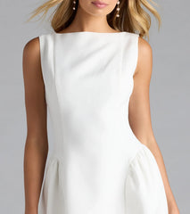 Chic Sensation Low Back Crepe Skater Dress