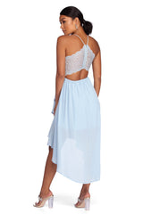 Skye Chiffon High Low Skater Dress