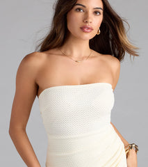 Seashell Cove Strappy Back Crochet Mini Dress