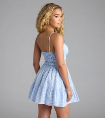 Cheerful Cutie Gingham Skater Dress