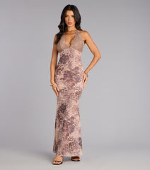 Floral Instinct Tie Back Maxi Dress