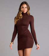 Cute Agenda Long Sleeve Mini Dress