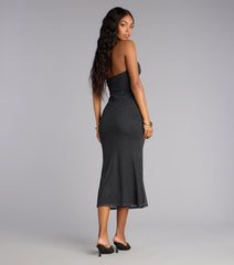 Retro Romance Halter Midi Dress