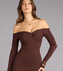 Effortless Cutie Off-The-Shoulder Mini Dress