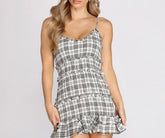 Plaid Moment Ruffled Mini Dress