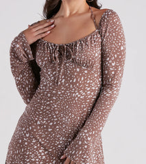 Prowlin' Cutie Leopard Crepe A-Line Dress