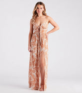 Vacay Happy Hour Tropical Print Maxi Dress