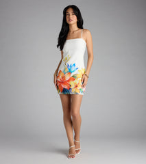 Destination Vacay Tropical Floral Mini Dress