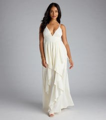 Just Like A Dream Strappy Back Ruffled Maxi Dress