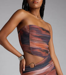 Sunset Sizzle Cutout Mini Dress