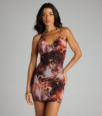 Untamed Energy Halter Mini Dress