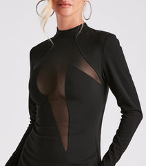 Now You See Me Crepe Mini Dress