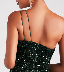 Luxe Shine Sequin Velvet Bodycon Mini Dress