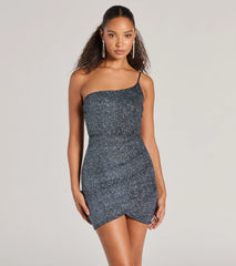Amp Up The Glitz Glitter Knit Mini Dress