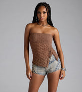 Trendy Era Sheer Mesh Tube Top