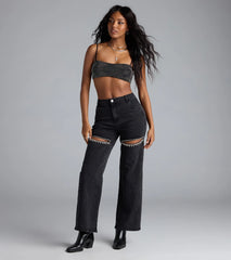 Just For Tonight Rhinestone Bra Top