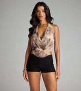 Cosmic Crush Abstract Halter Top