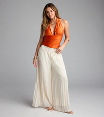 Serving Vibes Halter Crop Top