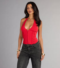 Hot Streak Lace Up Corset Top