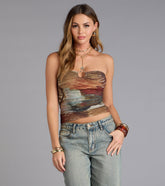 Urban Edge Abstract Tube Top