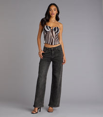 Wildly Flirty Zebra Print Tube Top