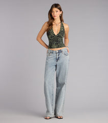 Untamed Mood Leopard Halter Top