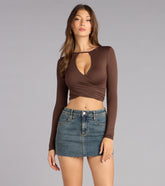 Wrapped Cutie Long Sleeve Crop Top