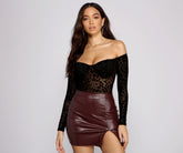 Flocked Velvet Leopard Print Mesh Bodysuit