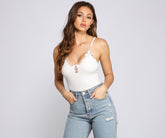 Chic Darling Trendy Applique Bodysuit
