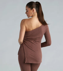 Always Ahead One-Shoulder Tunic Top