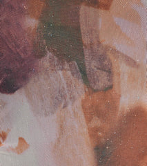 Shimmering Allure Abstract Print Glitter Mesh Top