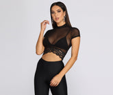 Mesh With Me Cropped Tee