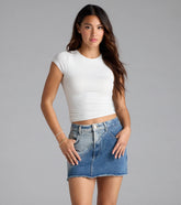 Baby Got Back Basic Crew Neck Crop Tee