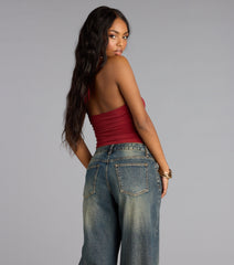 Twist and Turn Halter Crop Top