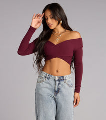 Sweet Intentions Wrap Top