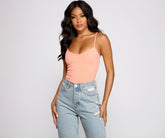 Essential Ribbed Knit Compression Bodysuit