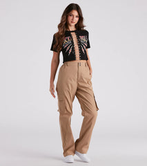 Girls Rock Chain Trim Graphic Tee