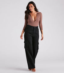 Casual Trendsetter Henley Bodysuit