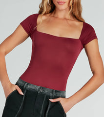 Smooth Silhouette Short Sleeve Bodysuit