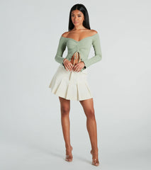 Day To Day Off-The-Shoulder Crop Top