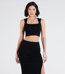 Elevated Era Ribbed Knit Cropped Tank Top
