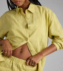 Summer Mode Button-Down Cotton Top