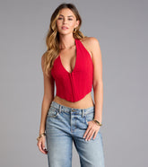 Tempting Style Halter Corset Top