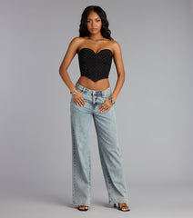 Lace Me in Luxe Rhinestone Corset Top