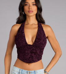 After Dark Lace-Up Halter Top