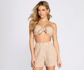 Lively In Linen Crop Top